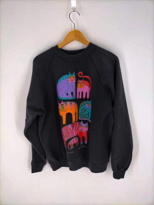 ヘインズ Hanes 90S USA製 ラグラン プリントスウェットトレーナー メンズ JPN：XL