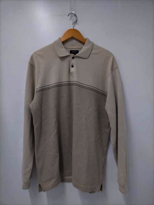 ヴァンヒューゼン VAN HEUSEN 90-00s MADE IN INDIA ボーダーニットL/Sポロシャツ メンズ  L