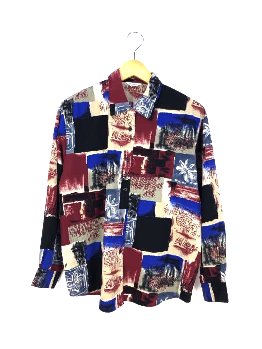 ユーズドフルギ USED古着 総柄シャツ メンズ 表記無