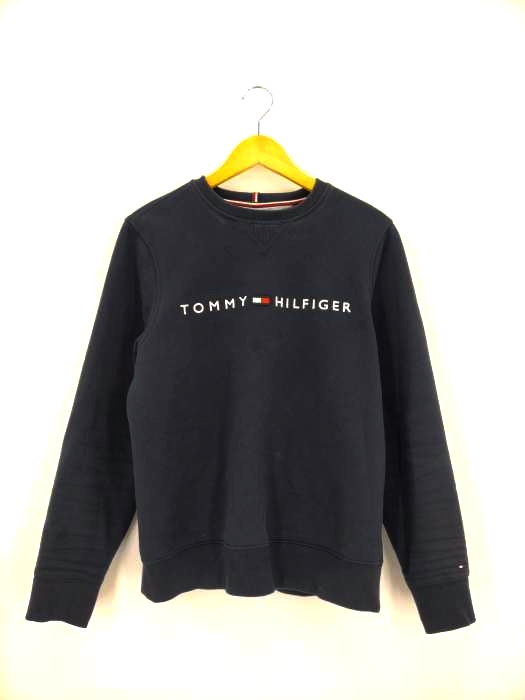 トミーヒルフィガー TOMMY HILFIGER フラッグロゴ刺繍 クルーネックスウェット メンズ import：M