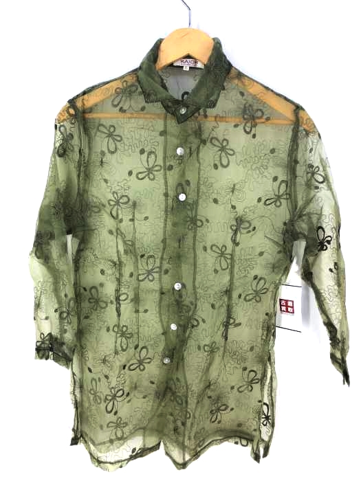 USED古着(ユーズドフルギ) 総柄シースルーシャツ レディース  L
