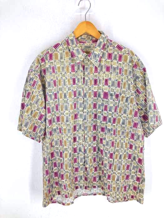 pierre cardin(ピエールカルダン) 90s 総柄半袖コットンシャツ メンズ 表記無