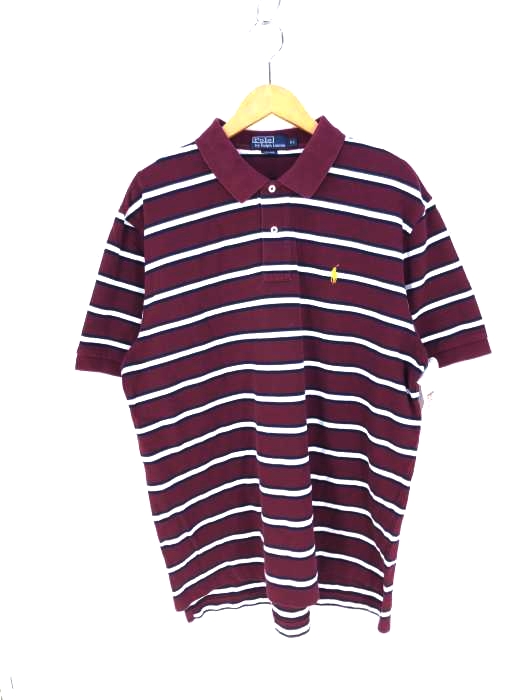 Polo by RALPH LAUREN(ポロバイラルフローレン) ポニー刺繍コットンボーダーポロシャツ メンズ  XL