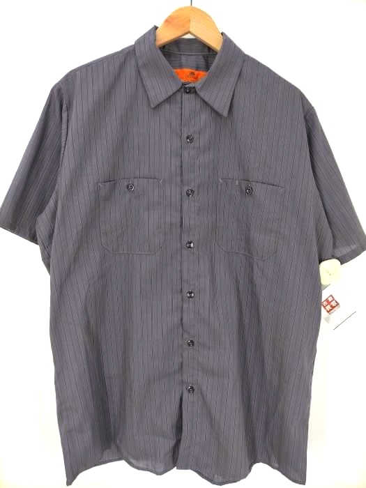 RED KAP(レッドキャップ) ストライプ ワークシャツ メンズ import：L