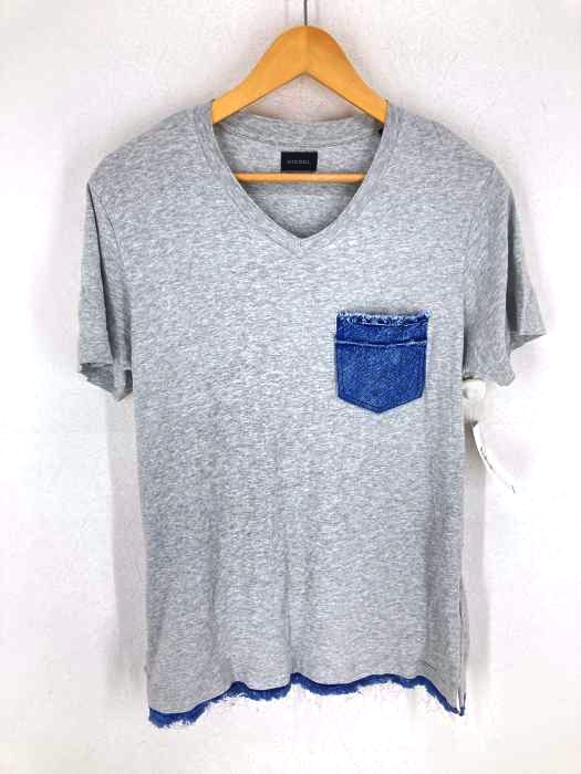 DIESEL(ディーゼル) デニム地切替ポケットVネックシャツ メンズ JPN：S