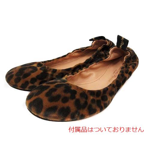 Gianvito Rossi(ジャンビトロッシ) ジャンヴィトロッシ Gianvito Rossi AUDREY ヒョウ柄プリント スエード100％ フラットシューズ パンプス レオパード柄 34 21cm 茶 ブラウン G21785 /YI22 レディース レディース  34（21cm）