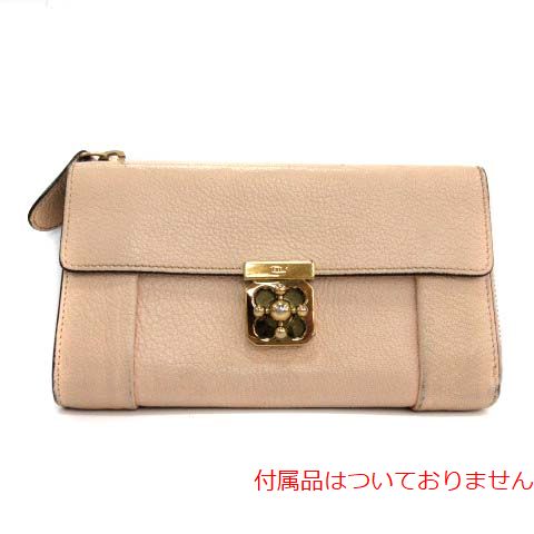 Chloe(クロエ) エルシー 長財布 二つ折り 小銭入れ L字ファスナー レザー レディース 表記無