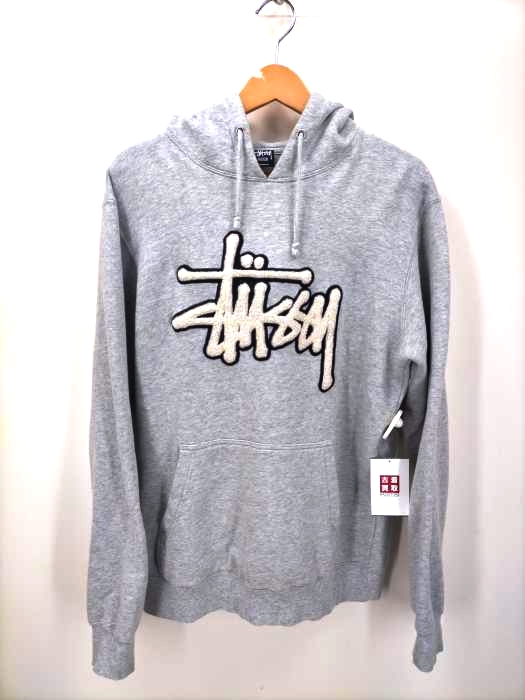 Stussy(ステューシー) フロッキー スクリプトロゴ プルオーバーパーカー メンズ JPN：M