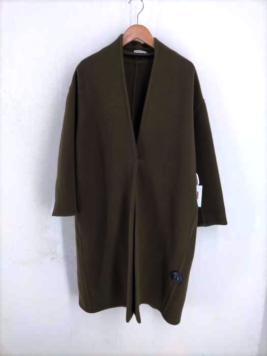 ドゥーズィエムクラス DEUXIEME CLASSE 18AW ダブルフェイスノーカラーリバーコート レディース 表記無