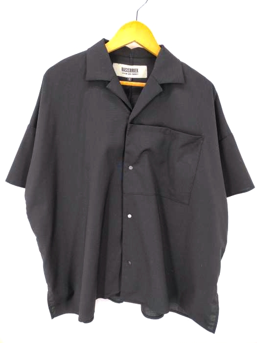 BASISBROEK(バージズブルック) ベルギー製 オープンカラーシャツ メンズ JPN:2