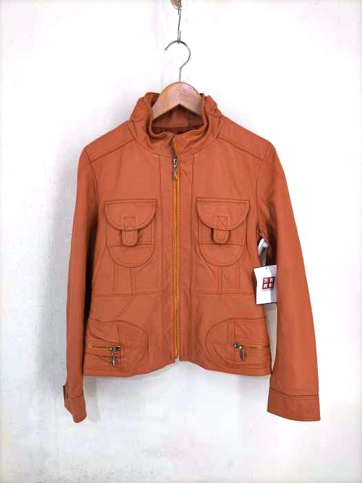 USED古着(ユーズドフルギ) フェイクレザー ハイネックジャケット レディース  KR55