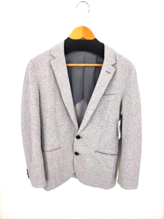 ランバン LANVIN 19SS テーラードジャケット シングル 2B 背抜き シアサッカー ストライプ  メンズ JPN：46