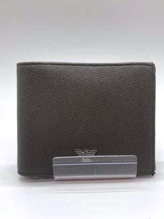 EMPORIO ARMANI(エンポリオアルマーニ) カウレザー二つ折り財布 メンズ 表記無