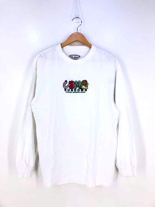 COME SUNDOWN(カムサンダウン) 刺繍 クルーネックロングスリーブTシャツ ロンT メンズ JPN：M
