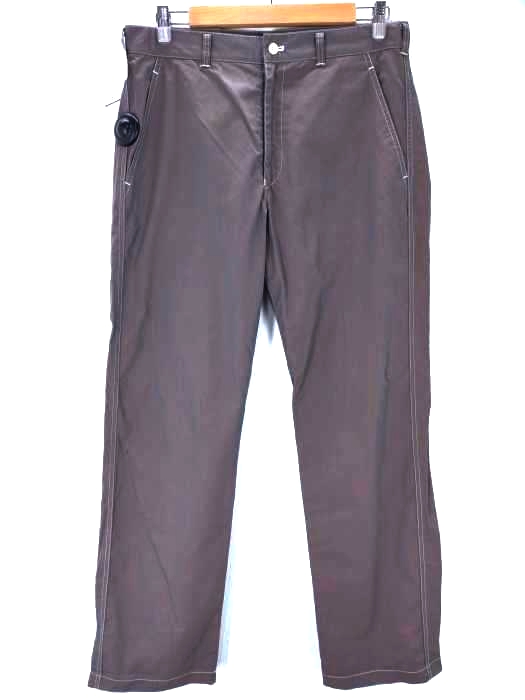 コムデギャルソンオム COMME des GARCONS HOMME AD1999 玉虫 ホワイトステッチ ポリコットンワークパンツ メンズ JPN：S