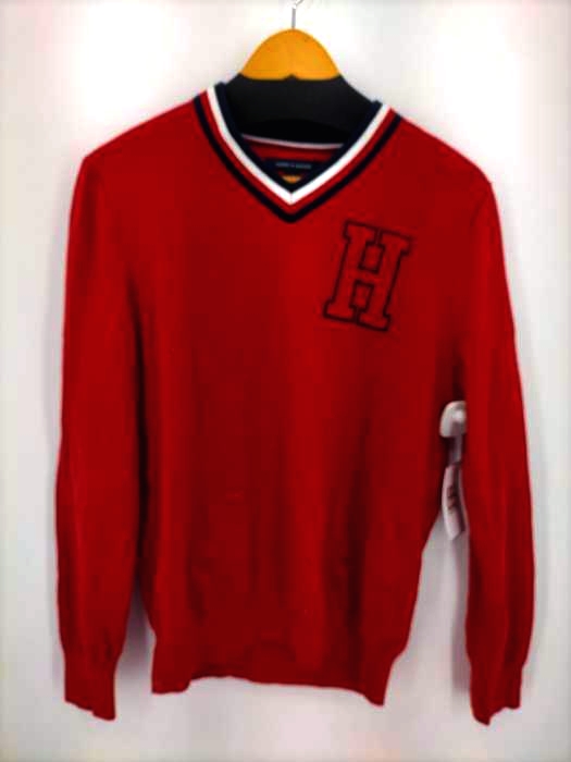 トミーヒルフィガー TOMMY HILFIGER Vネックロゴスウェット レディース JPN：L