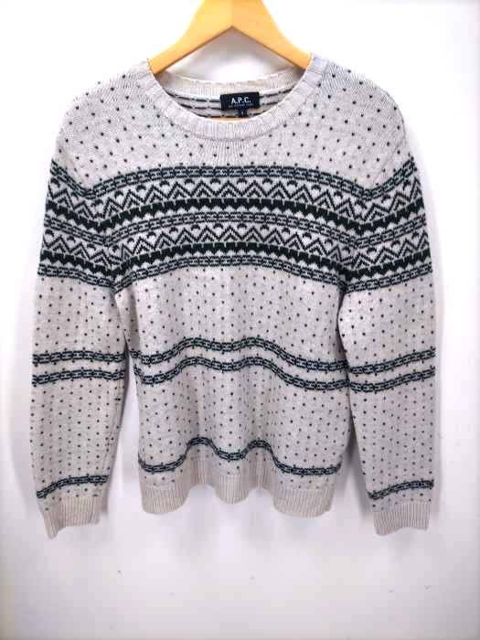 アーペーセー A.P.C. ノルディック柄 ウールニット メンズ JPN：S