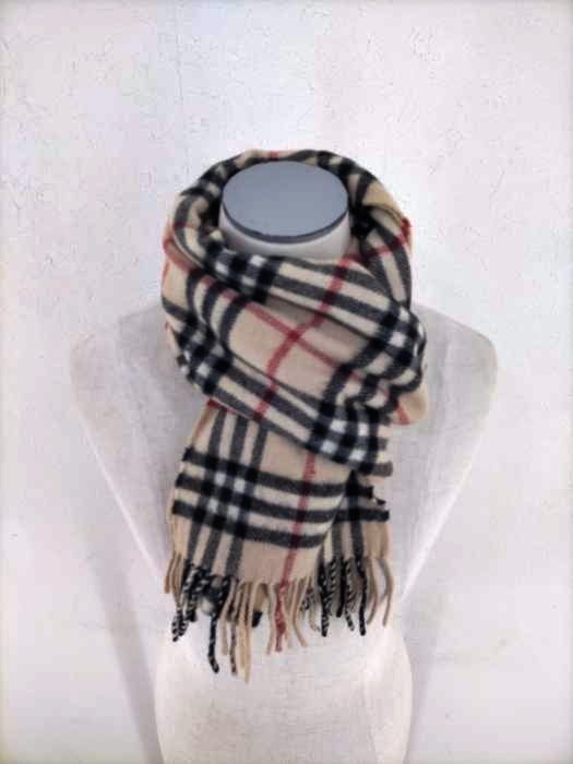 バーバリーロンドン BURBERRY LONDON ノバチェック カシミヤフリンジマフラー レディース 表記無