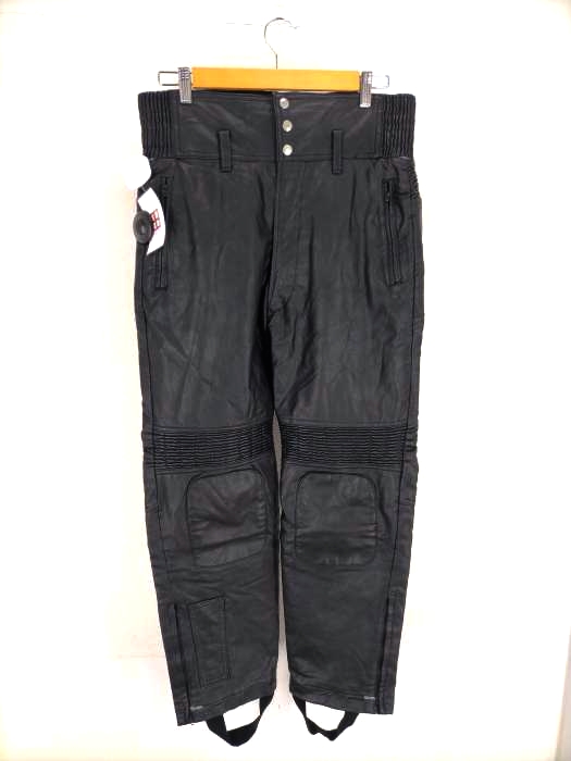 ユーズドフルギ USED古着 昭和 白バイ隊員用乗車服 ハイウエストフェイクレザーパンツ メンズ 表記無