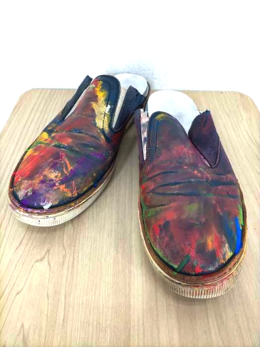 メゾンマルタンマルジェラ Maison Martin Margiela ペイント加工カットオフスリッポン メンズ EUR：43
