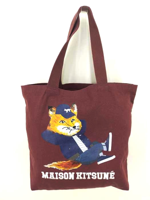 メゾンキツネ MAISON KITSUNE メゾンキツネ チラックスフォックス キャンバス トートバッグ レディース 表記無