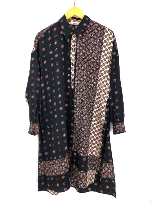 ザラベーシック ZARABASIC atchwork Print Oversized Tunic パッチワーク プリント オーバーサイズチュニック レディース import：XS