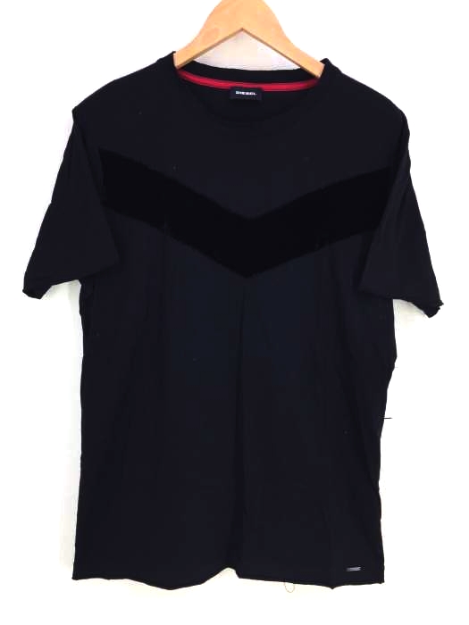 DIESEL(ディーゼル) ベロア切替Tシャツ メンズ XS