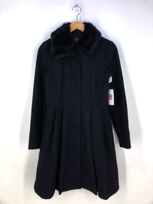 ARMANI EXCHANGE(アルマーニエクスチェンジ) プリーツAライン フェイクファーウールコート レディース  XS