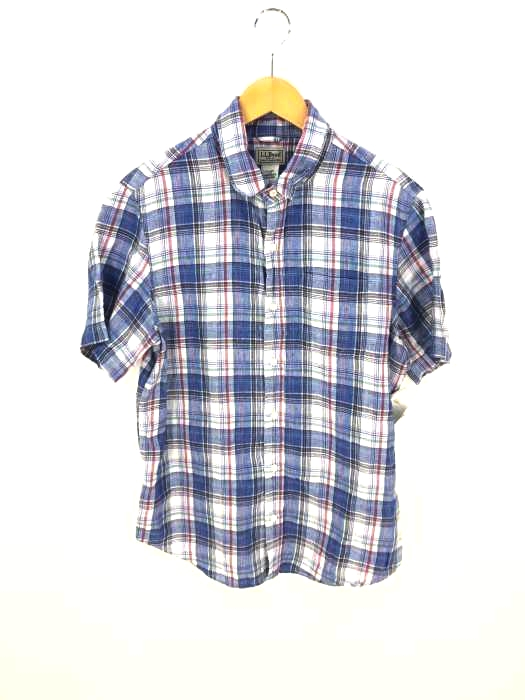 L.L.Bean(エルエルビーン) チェック柄 リネンシャツ メンズ JPN：L