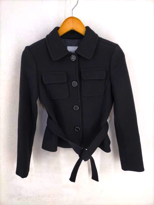 モスキーノ MOSCHINO ベルテッドウールシャツジャケット レディース 表記無