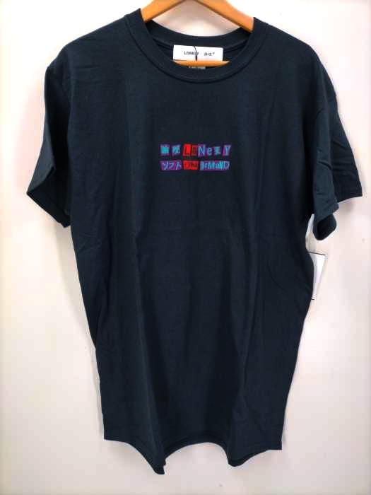 LONELY 論理(ロンリー) Logo Embroidery Print Short Sleeve Tee メンズ JPN：L