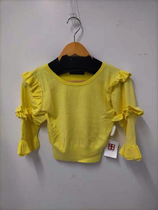 LeoryEBLOA(レオリーエブロア) フリルスリーブニットTOP レディース  FREE