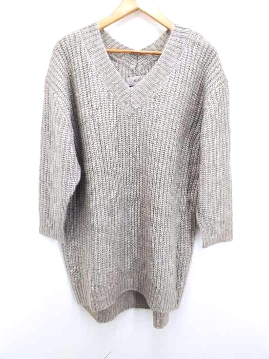 AZUL by moussy(アズールバイマウジー) 前後Vネックチュニックニット レディース  M