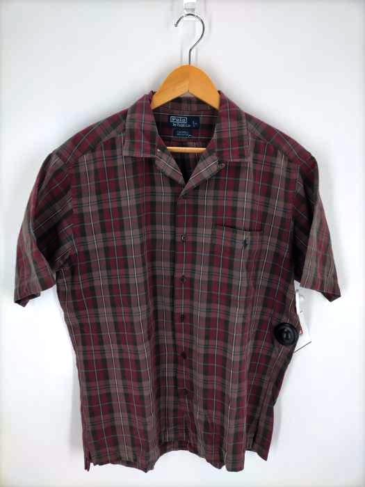 Polo by RALPH LAUREN(ポロバイラルフローレン) 90S CALDWELL ポニー刺 繍チェック柄開襟半袖シャツ メンズ JPN：M