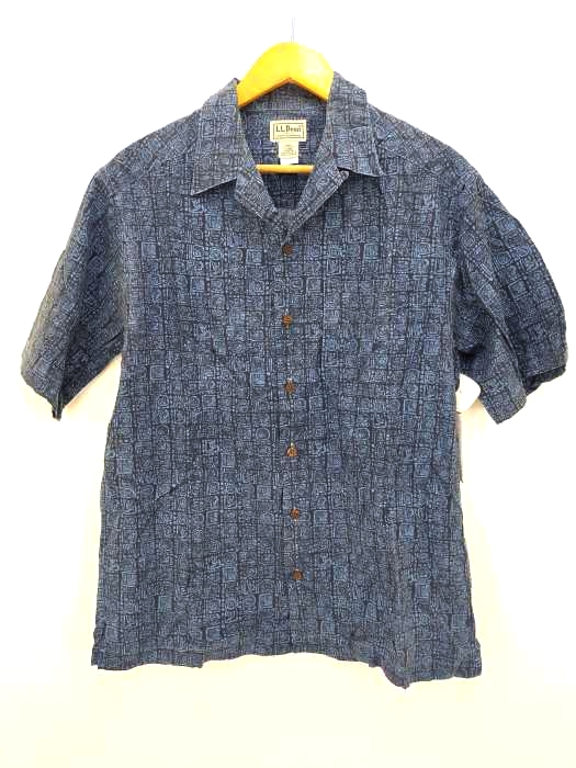 L.L.Bean(エルエルビーン) 総柄 オープンカラーシャツ メンズ  S