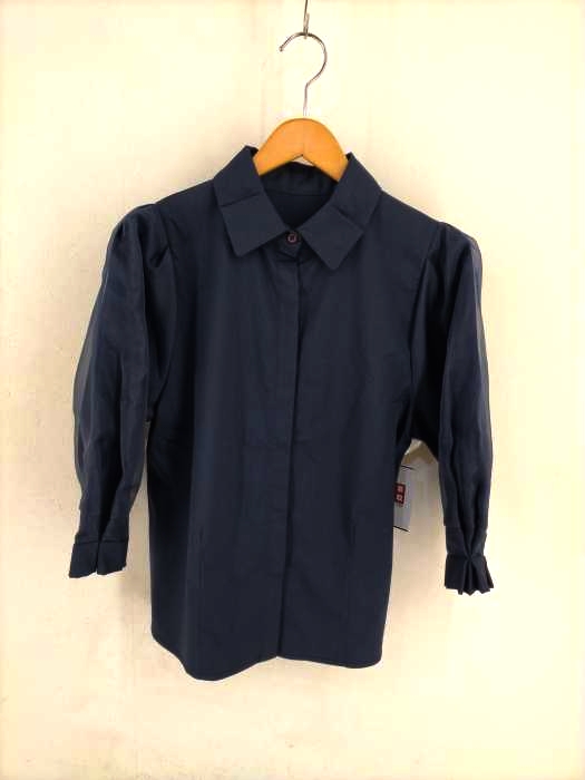 Ritmo Latino(リトモラティーノ) 切替シフォンパフスリーブシャツ レディース JPN：1