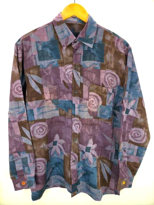ユーズドフルギ USED古着 総柄シャツ メンズ 表記無
