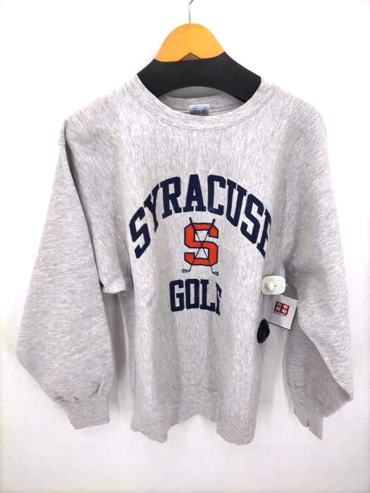 チャンピオン Champion 90S 刺繍タグ 前期 SYRACUSE GOLF 3段ラバープリント REVERSE WEAVE メンズ import：XL