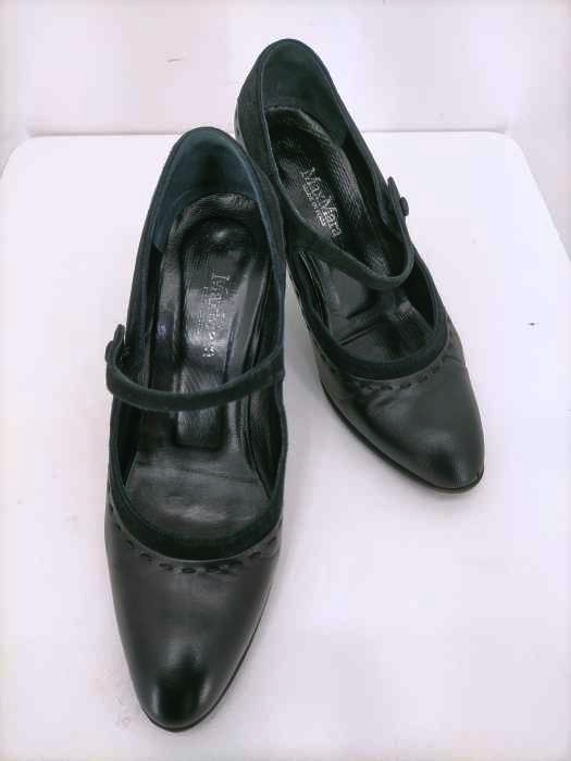 マックスマーラ MAX MARA スウェード切替ストラップヒールパンプス レディース  36 1/2