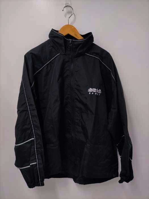 ユーズドフルギ USED古着 {{GODBODY}} MADE IN KOREA フロント刺繍ハイネックナイロンジャケット aBsTrAcTs SPORT メンズ  L
