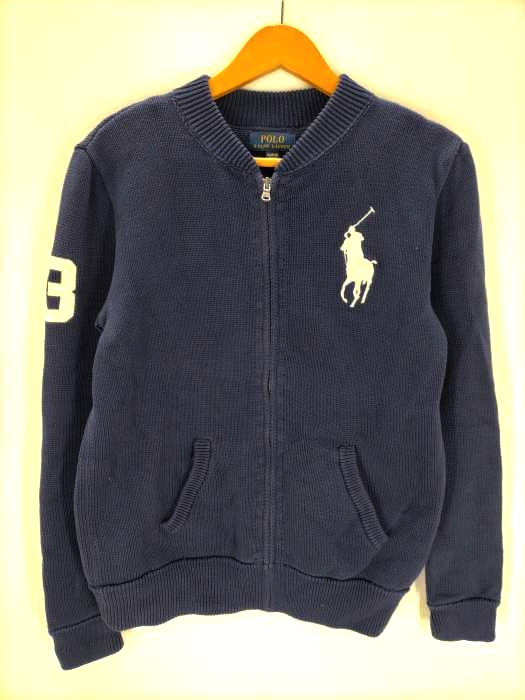 ポロラルフローレン POLO RALPH LAUREN ポニー刺繍 ジップアップ コットンニット メンズ  XL(18-20)