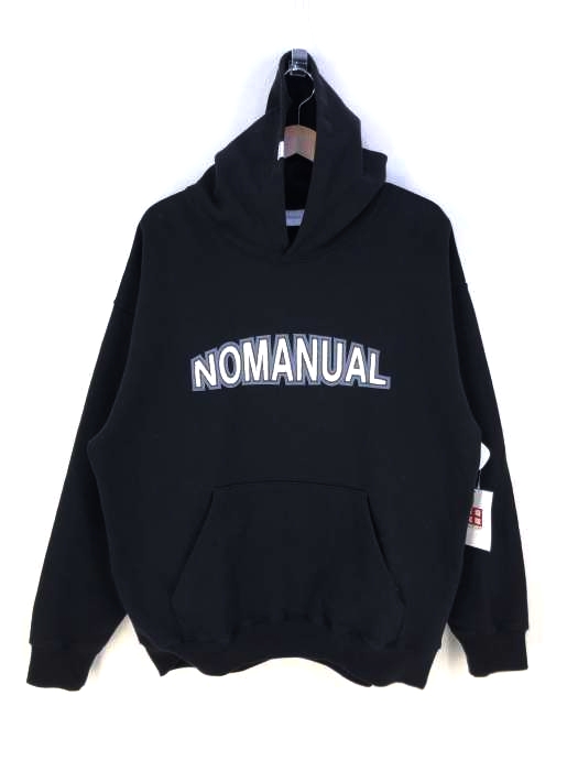 ユーズドフルギ USED古着 NOMANUAL ロゴ刺繍プルオーバーパーカー メンズ  L