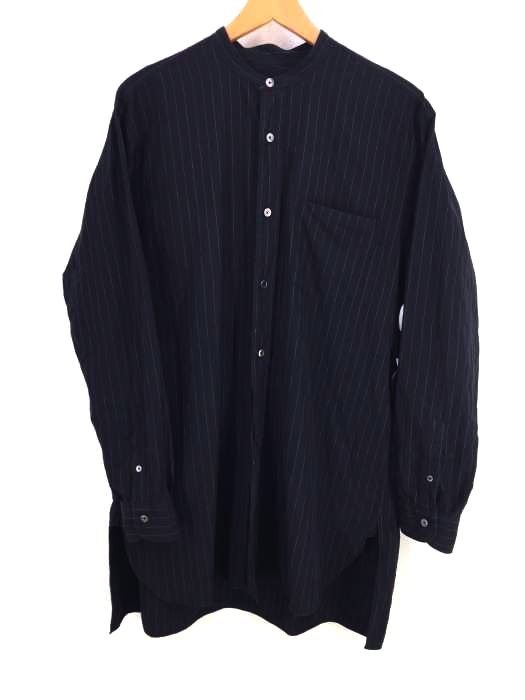 COMOLI(コモリ) バンドカラーシャツ CHALK STRIPE メンズ  2