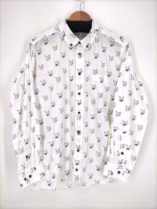 POKEMON shirts(ポケモンシャツ) 総柄ボタンダウンシャツ メンズ  表記無