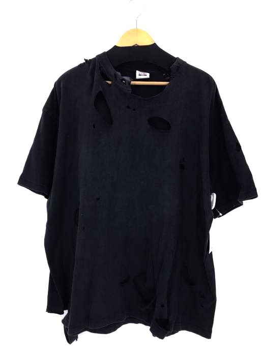 USED古着(ユーズドフルギ) バックプリント ダメージクルーネックカットソー メンズ  2XL