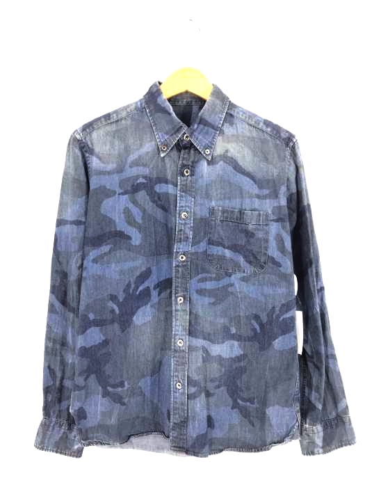 SOPHNET.(ソフネット) 迷彩ボタンダウンデニムシャツ メンズ JPN：M
