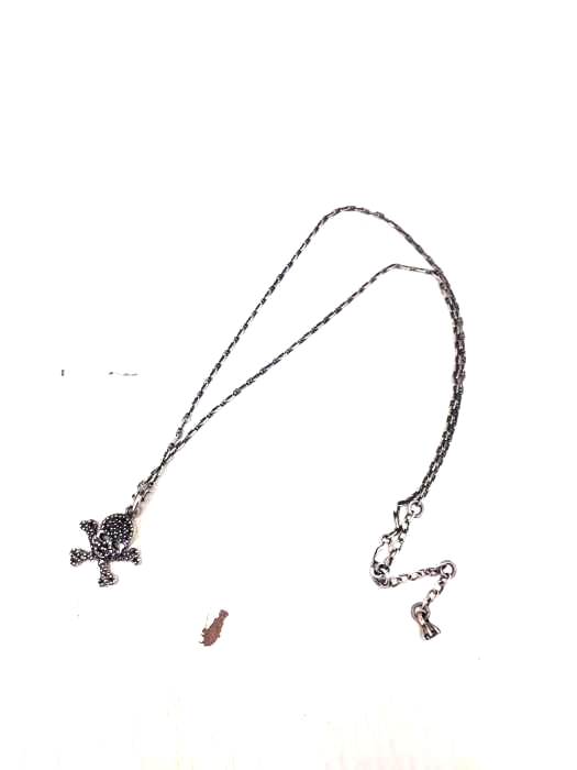 USED古着(ユーズドフルギ) SAINTS DESIGN スカルトップ シルバーネックレス 925 メンズ 表記無