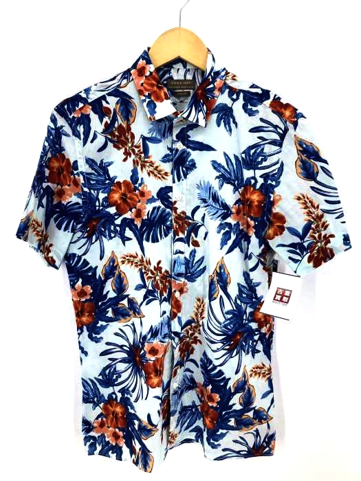 ZARA MAN(ザラマン) SLIM FIT 花柄 S/S シャツ メンズ  M