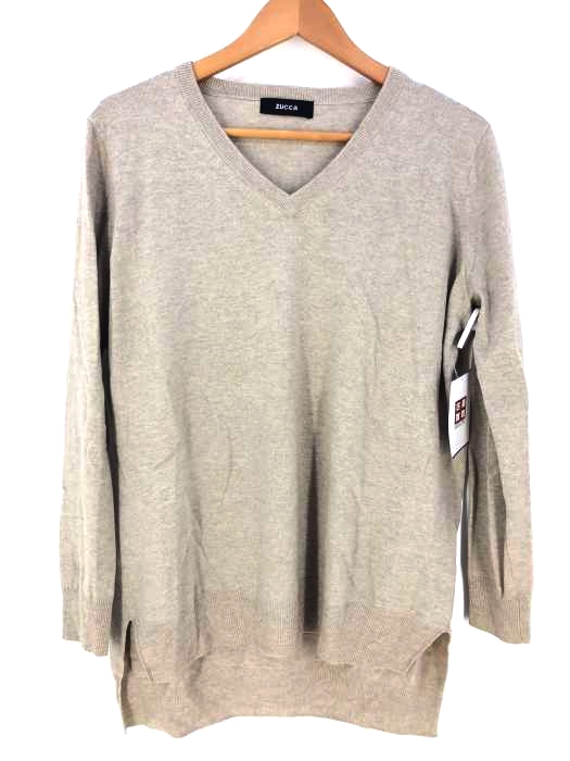 ZUCCa(ズッカ) Vネックスリットニット レディース  M