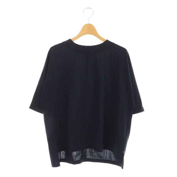 BLACK by moussy(ブラックバイマウジー) カットソー 五分袖 ボトルネック F 紺 ネイビー /MY ■OS レディース レディース  F